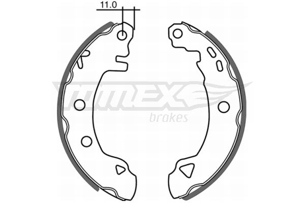 Obrázok Sada brzdových čeľustí TOMEX Brakes  TX2102